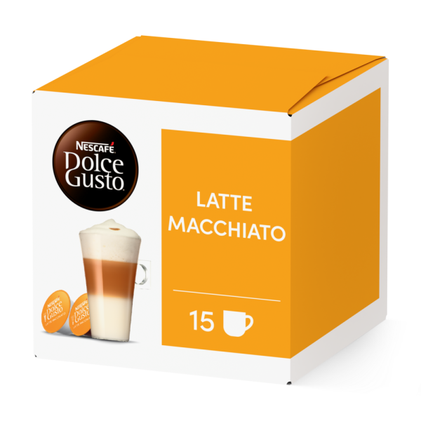 Front view of Latte Macchiato (30 pods) box