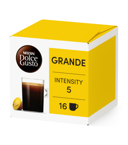Front view of Grande (16 pods) box